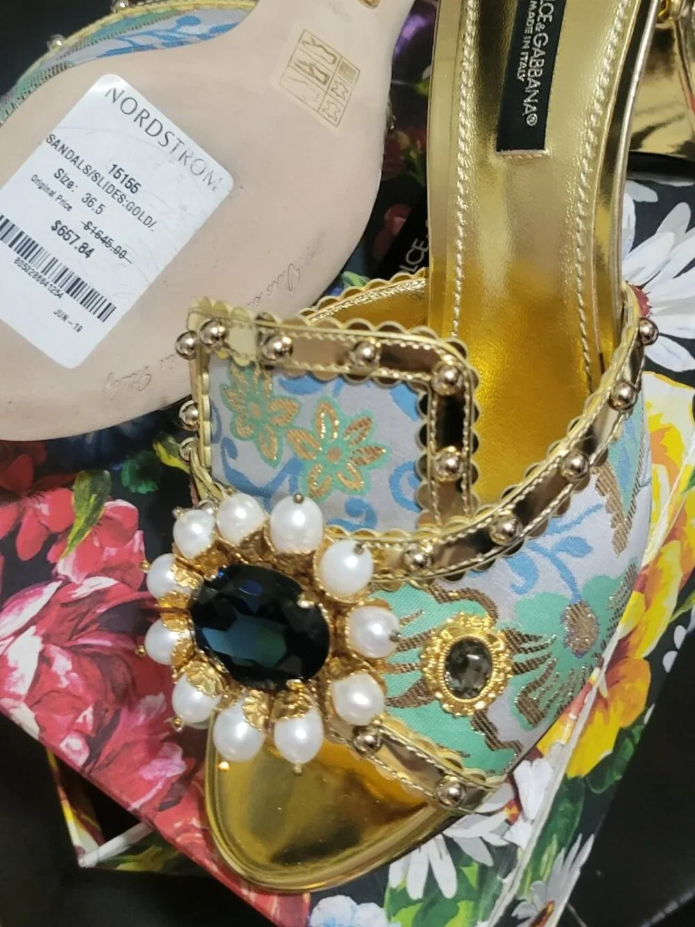 Dolce & Gabbana Slides: Gold - Picture 3 of 4